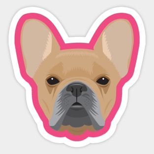 Brown French Bulldog Sticker